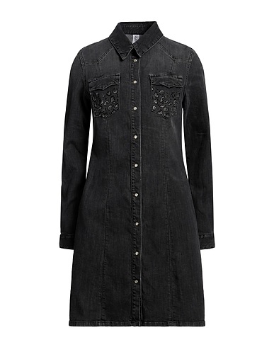 LIU •JO Hemdkleid Schwarz 98% Baumwolle, 2% Elastan