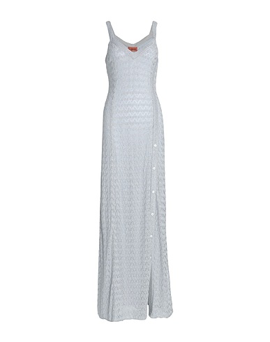 MISSONI Long dress Silver 50% Viscose, 32% Cupro, 18% Polyester