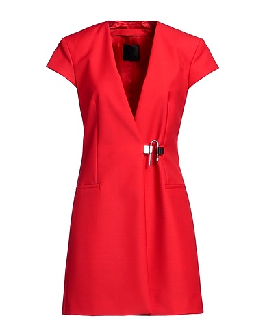 GIVENCHY Short dress Red 75% Wool, 25% Mohair wool
