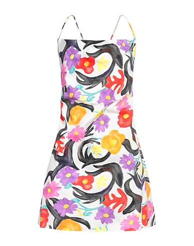 STELLA JEAN Short dress White 97% Cotton, 3% Elastane