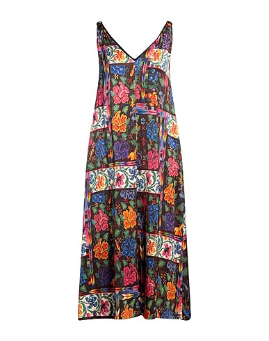SHIRTAPORTER Midi dress Black 97% Viscose, 3% Elastane