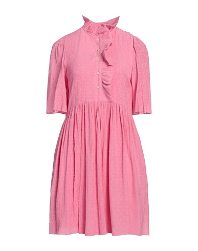 NÜMPH Shirt dress Pink 72% Viscose, 18% Polyamide, 10% Polyester