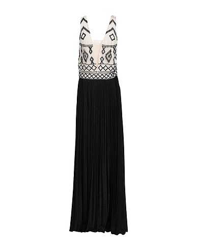 ELISABETTA FRANCHI Vestito lungo Nero 100% Poliammide, Viscosa, Poliestere, Elastan