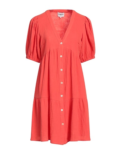 FRNCH Vestito chemisier Corallo 100% Cotone