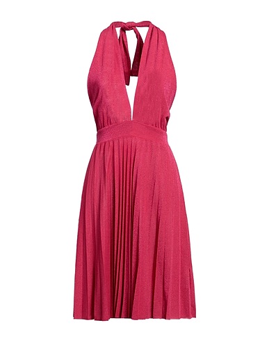 KAOS JEANS Midi dress Fuchsia 33% Cotton, 32% Polyester, 15% Polyamide, 15% Metallic Polyester, 5% Elastane