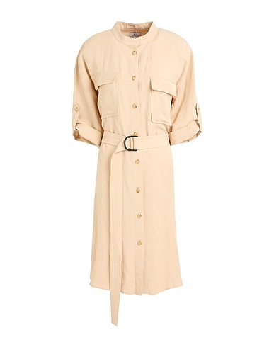 WOOLRICH Vestito chemisier Sabbia 74% Viscosa, 26% Lino