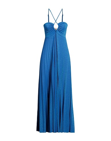 KAOS JEANS Long dress BLU 33% Cotton, 32% Polyester, 15% Polyamide, 15% Metallic Polyester, 5% Elastane
