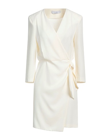 KAOS Short dress Cream 97% Polyester, 3% Elastane