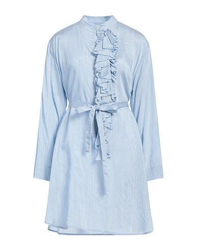 DOUUOD Shirt dress Light blue 84% Viscose, 16% Silk