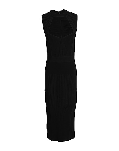 HERVÉ LÉGER Sheath dress NERO 62% Recycled viscose, 22% Nylon, 14% Polyester, 2% Elastane