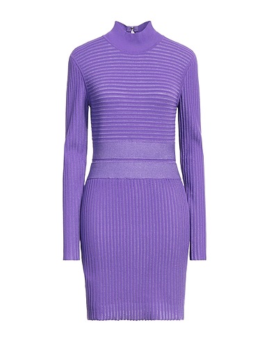 HERVÉ LÉGER Sheath dress Purple 52% Recycled viscose, 27% Nylon, 20% Polyester, 1% Elastane