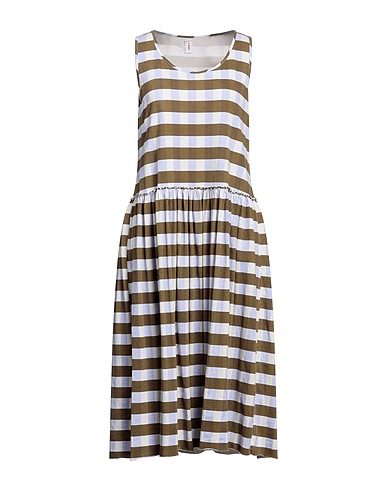 ISABELLA CLEMENTINI Vestito midi Verde militare 100% Cotone