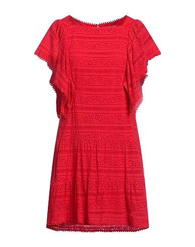 SABINA MUSÁYEV Short dress Red 74% Cotton, 26% Nylon