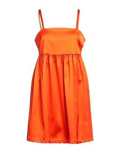 SEMICOUTURE Vestito corto Arancione 74% Acetato, 23% Poliammide, 3% Elastan