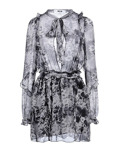 MSGM Kurzes Kleid Nachtblau 100% Seide