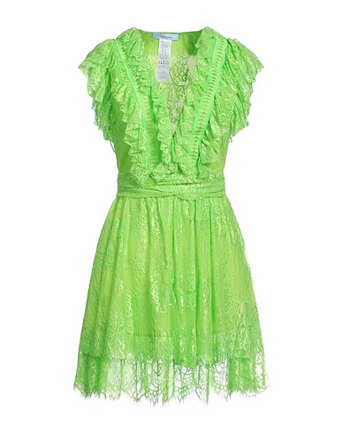 BLUMARINE Short dress Green 100% Polyamide, Silk, Elastane