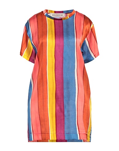 SHIRTAPORTER Short dress Brown 94% Silk, 6% Elastane