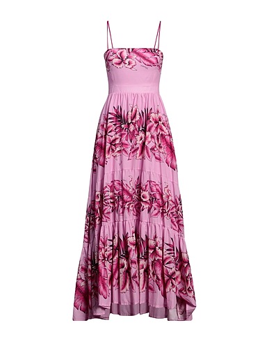 PINKO Long dress Pink 100% Cotton