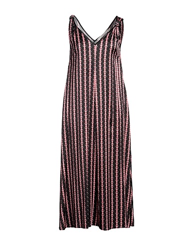 SHIRTAPORTER Midi dress Black 97% Viscose, 3% Elastane