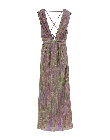 MÊME ROAD Vestito lungo Lilla 35% Viscosa, 33% Poliammide, 32% Metallo