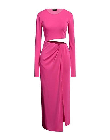 THE ANDAMANE Long dress Fuchsia 94% Polyester, 6% Elastane