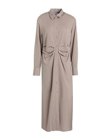 CALVIN KLEIN Midi dress Khaki 100% Polyester