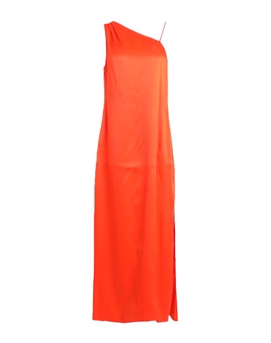 CALVIN KLEIN Long dress Orange 70% Viscose, 30% Lyocell