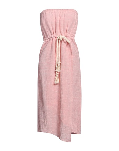 LISA MARIE FERNANDEZ Midi dress Pink 64% Linen, 14% Cotton, 9% Polyamide, 9% Polycotton, 4% Polyester
