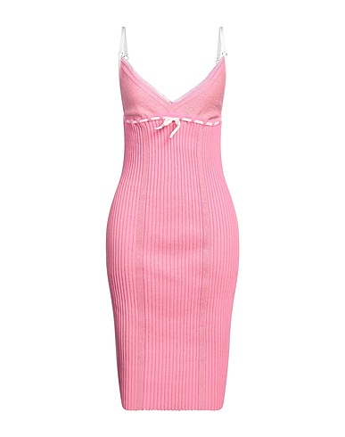 CORMIO Sheath dress Pink 50% Cotton, 35% Viscose, 8% Polyamide, 7% Metal