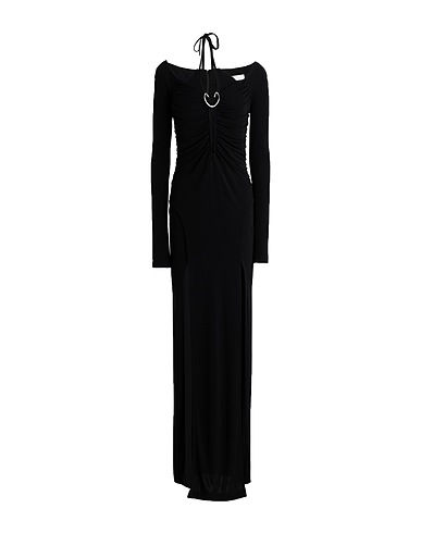 DION LEE Long dress Black 72% Viscose, 28% Polyester