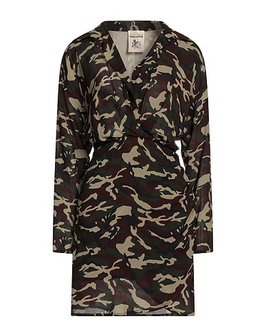 SEMICOUTURE Shirt dress Military green 100% Viscose