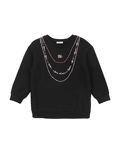 DOLCE&GABBANA Dress Black 100% Cotton, Brass, Crystal, Stone, Aluminum