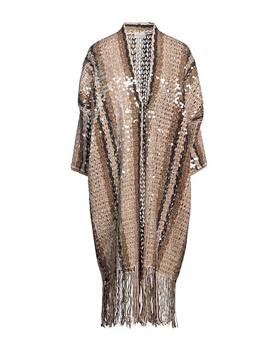 BRUNELLO CUCINELLI Cardigan Camel 55% Jute, 35% Cotton, 10% Polyamide, Polyester