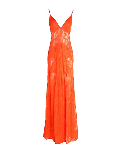 DION LEE Long dress Tomato red 92% Nylon, 8% Elastane