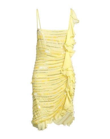 AMEN Sequin dress Yellow 100% Viscose, Glass, PVC - Polyvinyl chloride