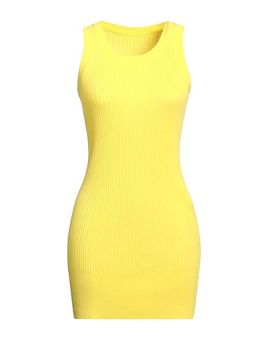 SACAI Vestito corto Giallo 70% Cotone, 30% Seta