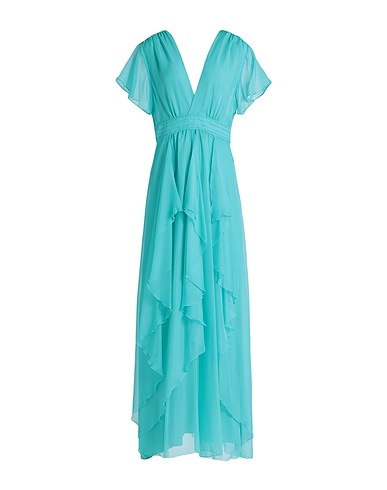 LIU •JO Long dress Light green 100% Polyester