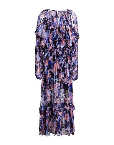 IRO Midi dress Bright blue Textile fibres