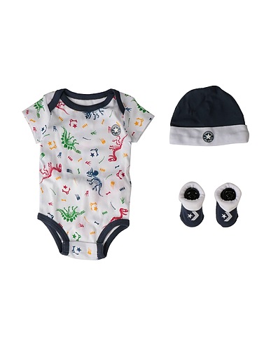 CONVERSE Baby accessories set DINOS 3PC BOX SET
 White 60% Cotton, 40% Polyester