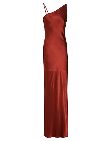 8 by YOOX Long dress Rust 100% Silk