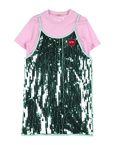 N°21 Dress Light green 100% Cotton, Polyester