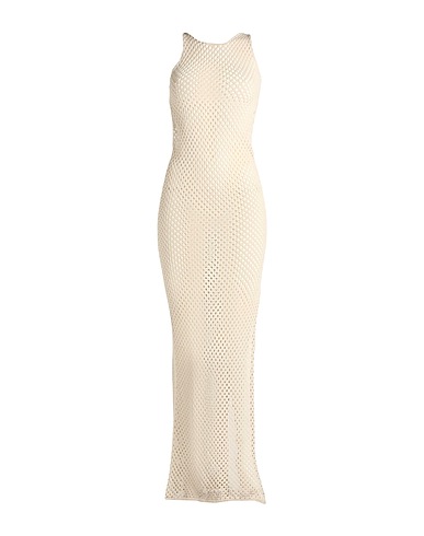 LANEUS Long dress Cream 100% Cotton