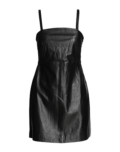 MUUBAA Short dress Black 100% Sheepskin