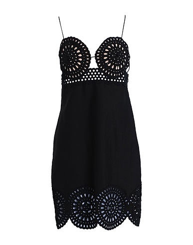 STELLA McCARTNEY Short dress Black 49% Linen, 40% Cotton, 11% Polyamide