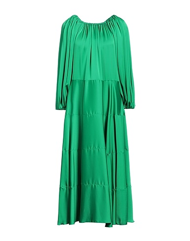 SIMONA CORSELLINI Vestito lungo Verde smeraldo 100% Poliestere