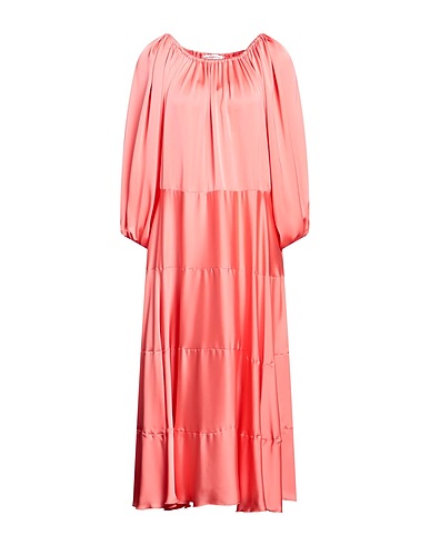 SIMONA CORSELLINI Long dress Salmon pink 100% Polyester