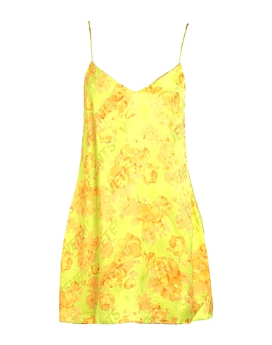 VETEMENTS Short dress Lime green 81% Viscose, 19% Silk