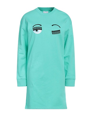 CHIARA FERRAGNI Short dress Light green 100% Cotton