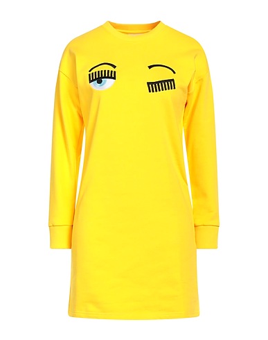 CHIARA FERRAGNI Short dress Yellow 100% Cotton
