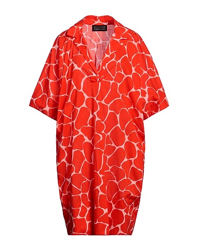 GIANLUCA CAPANNOLO Kurzes Kleid Tomatenrot 100% Baumwolle